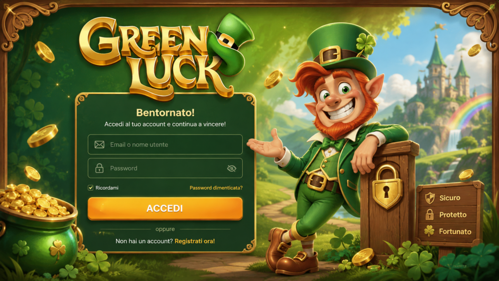 GreenLuck Casino Login e Registrazione: Guida Completa all’Accesso